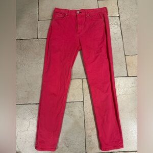 Rag and Bone High Rise Skinny Hot pink